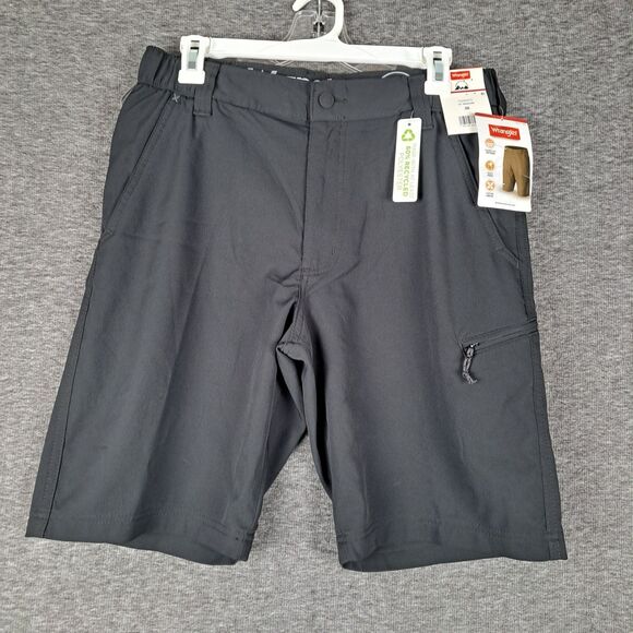 Wrangler Outdoor Performance Zip Utility Shorts Men's Black Sz 30 UPF 50 NWT - Picture 1 of 11